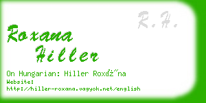 roxana hiller business card